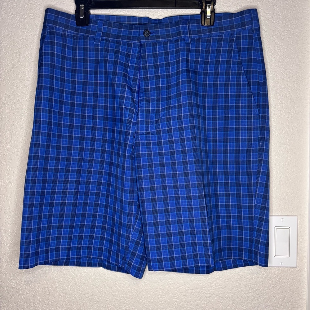Blue Plaid Men's Golf Shorts‎
